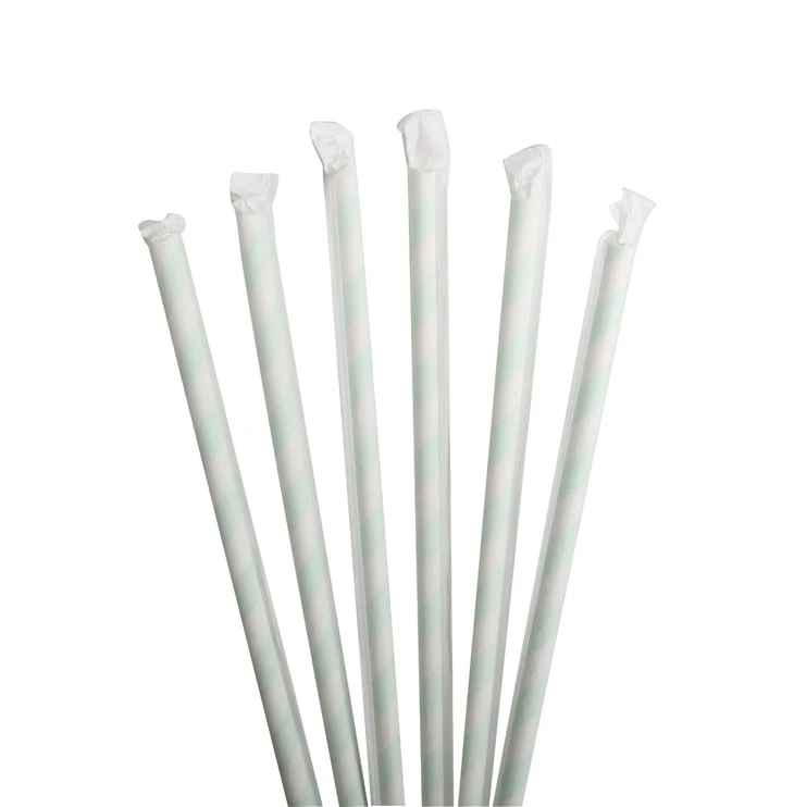 12mm Boba Striped Red Paper Straws