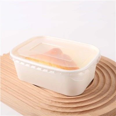 Bát giấy Kraft trắng có nắp