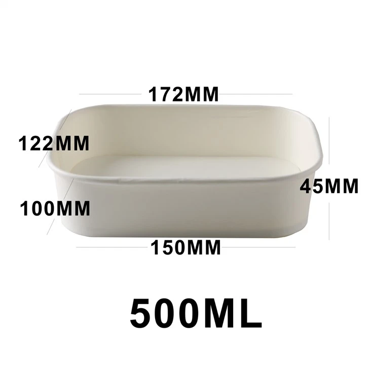 White Kraft Paper Bowl With Lids